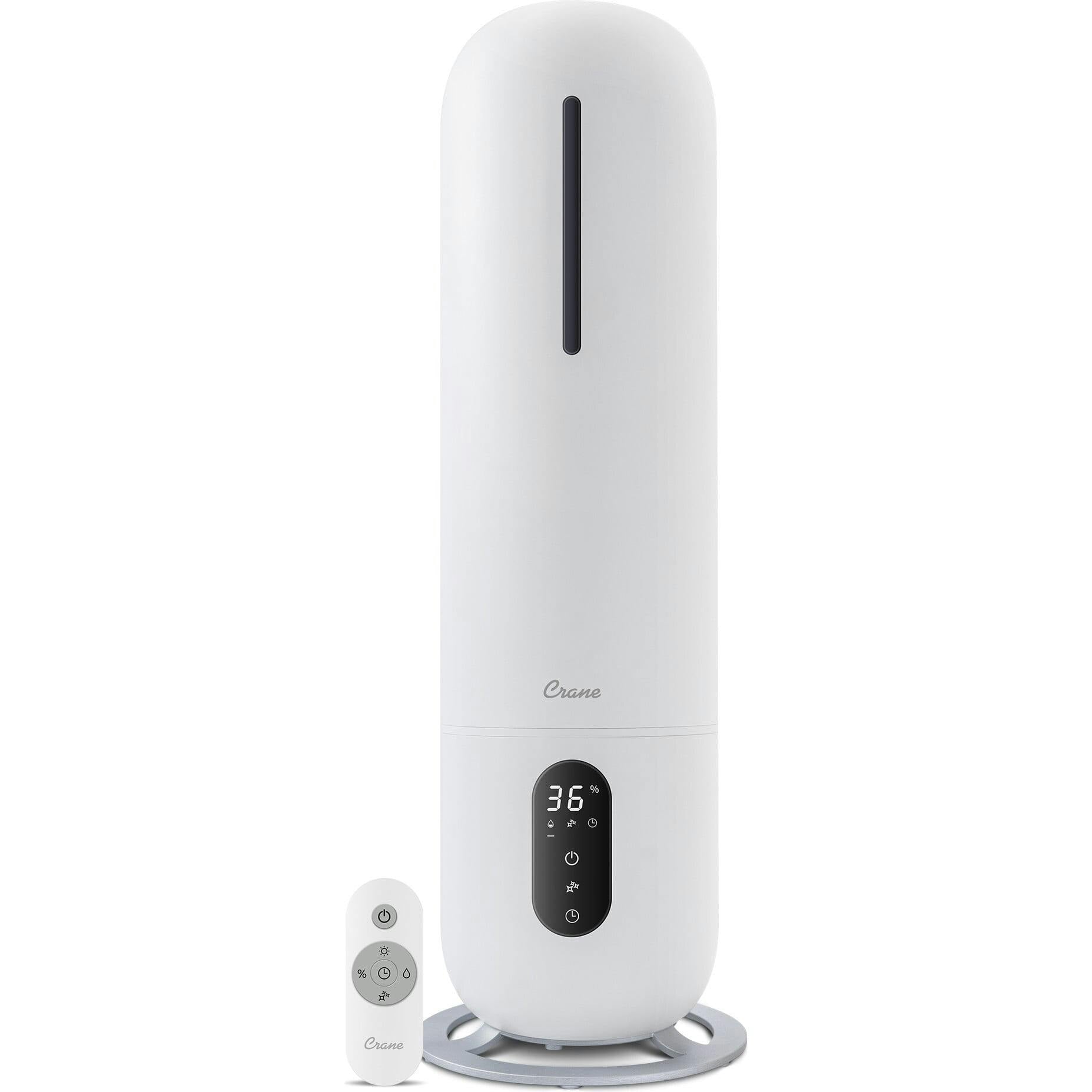 2 Gal. Ultrasonic Cool Mist Tower Humidifier with Germicidal UV-A Ligh ...