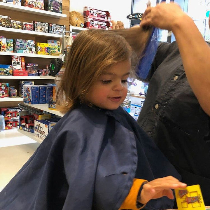 Ariel Foxman on his son's first haircut.