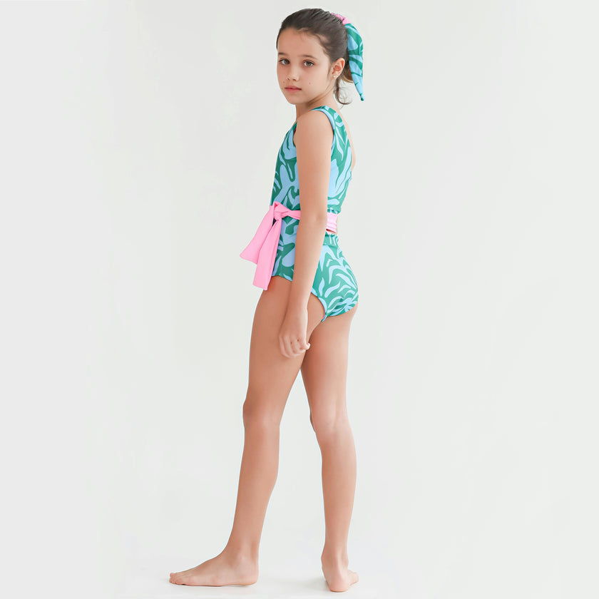 Sofi One Shoulder - Pacifica Print