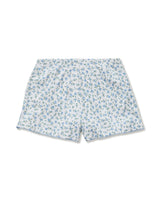 Women's Pointelle Shorts in Blue Floral