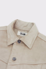 Faux Suede Trucker Jacket