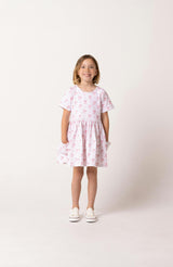 Mid Weight French Terry Twirl Dress, Lovely Bow