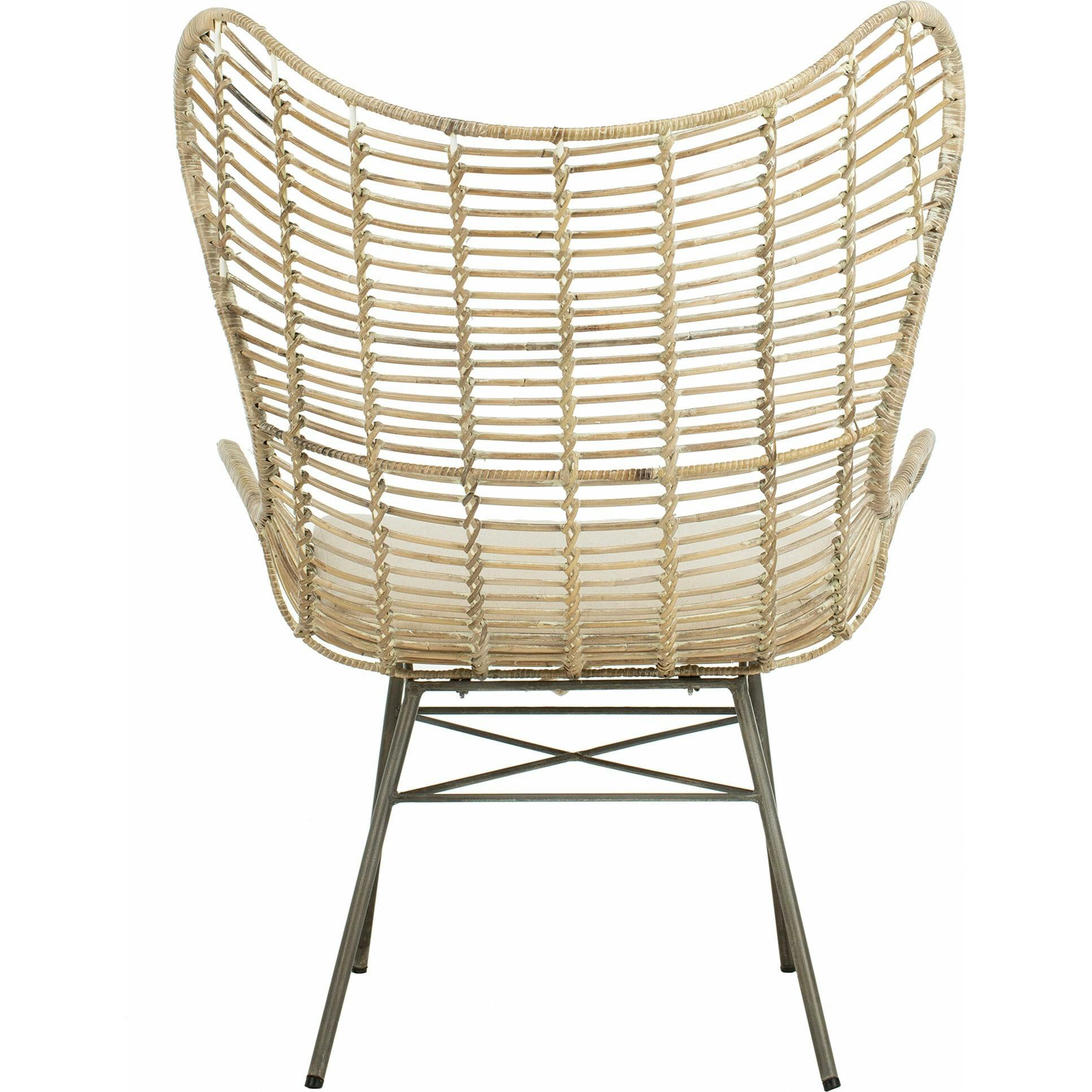 Malia Rattan Wingback Armchair