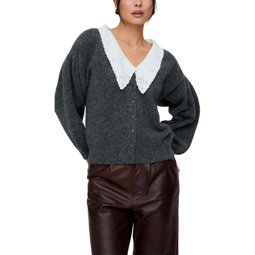 Suzzanna Embroidered Collar Cardigan