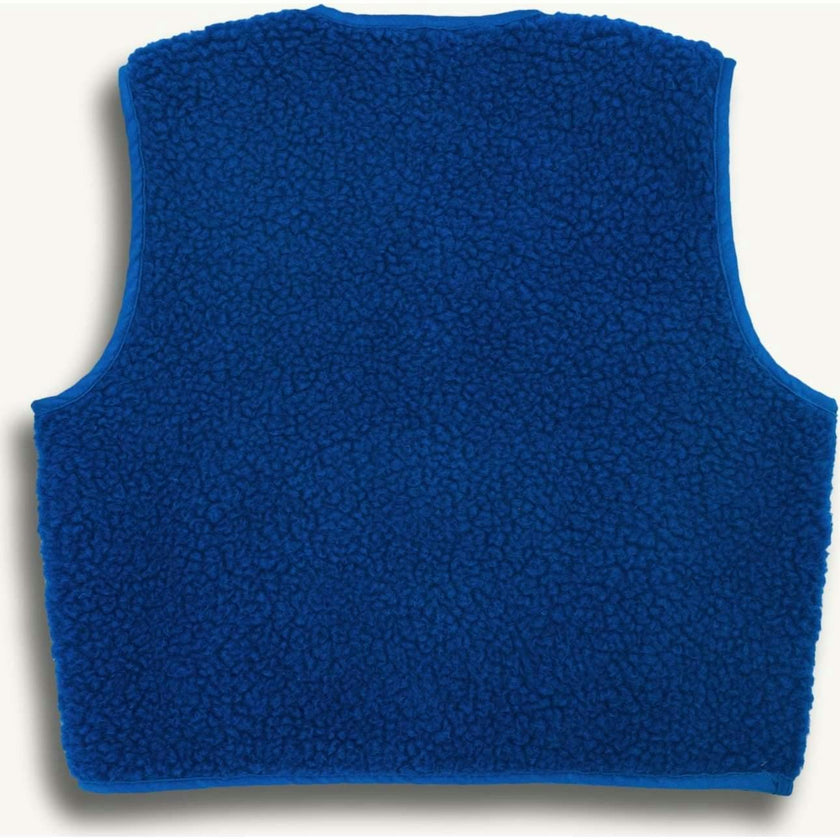 adult merino wool vest - cobalt