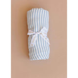 Blue Stripe Swaddle and Teether Set - Fox
