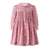 English Garden Smocked Button-Front Dress