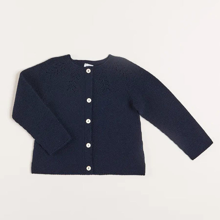 Openwork Cardigan in Navy (6mths-10yrs)