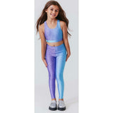 Girls Hi-Shine Scoop Neck Racer Back Sports Bra