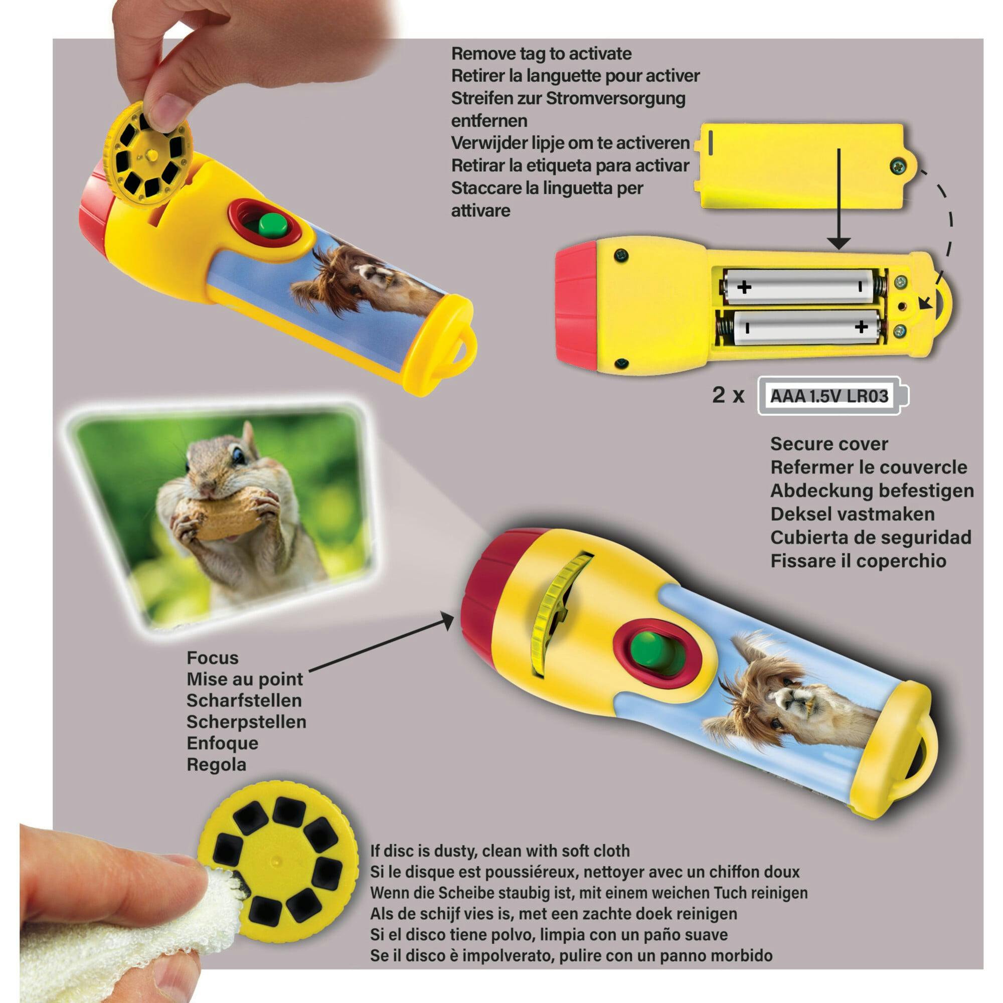 Brainstorm Toys: Funny Animals Torch & Projector