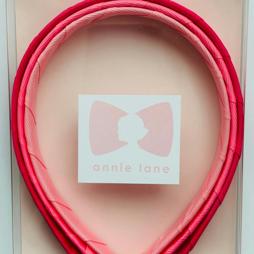 Set of three headbands - shocking pink, sorbet, pink