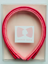 Set of three headbands - shocking pink, sorbet, pink
