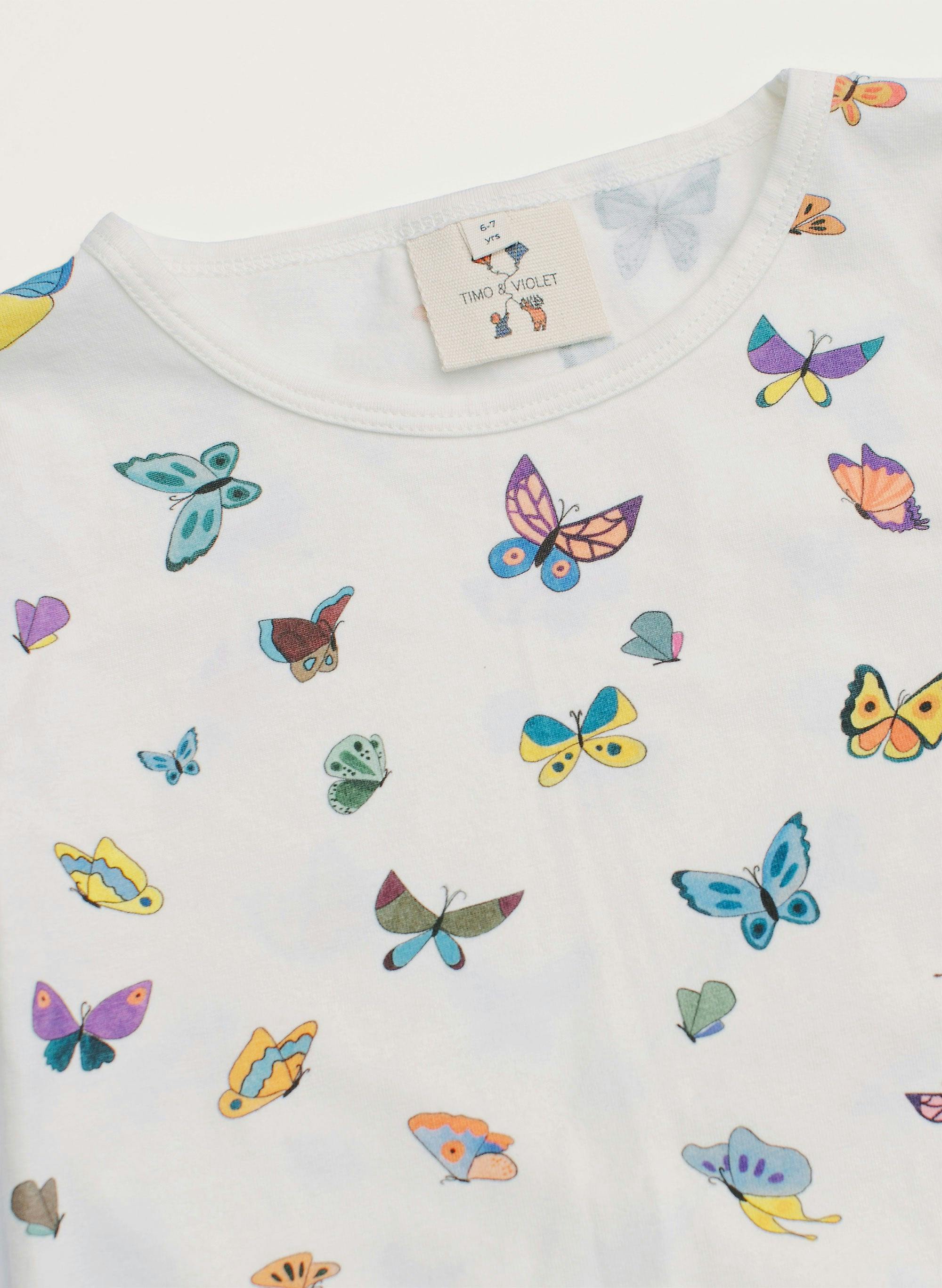 Children's Two Piece Organic Pajamas - Madame Butterfly