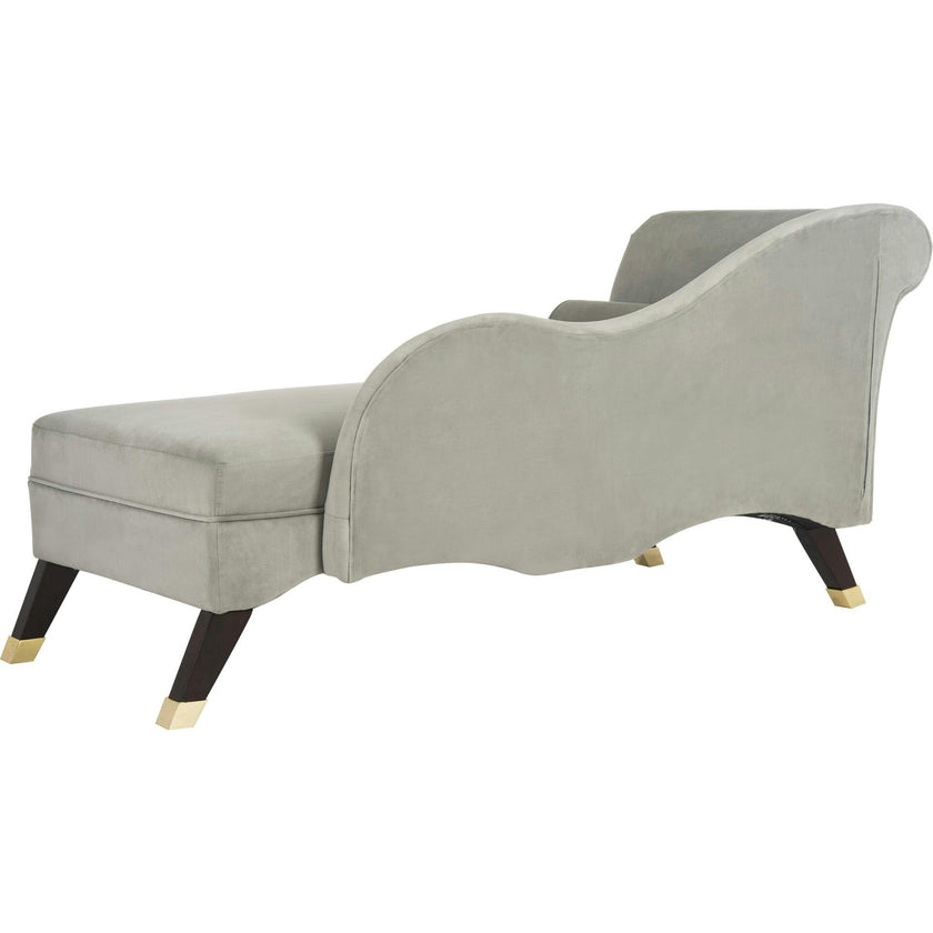 Caiden Velvet Chaise with Pillow