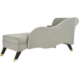 Caiden Velvet Chaise with Pillow
