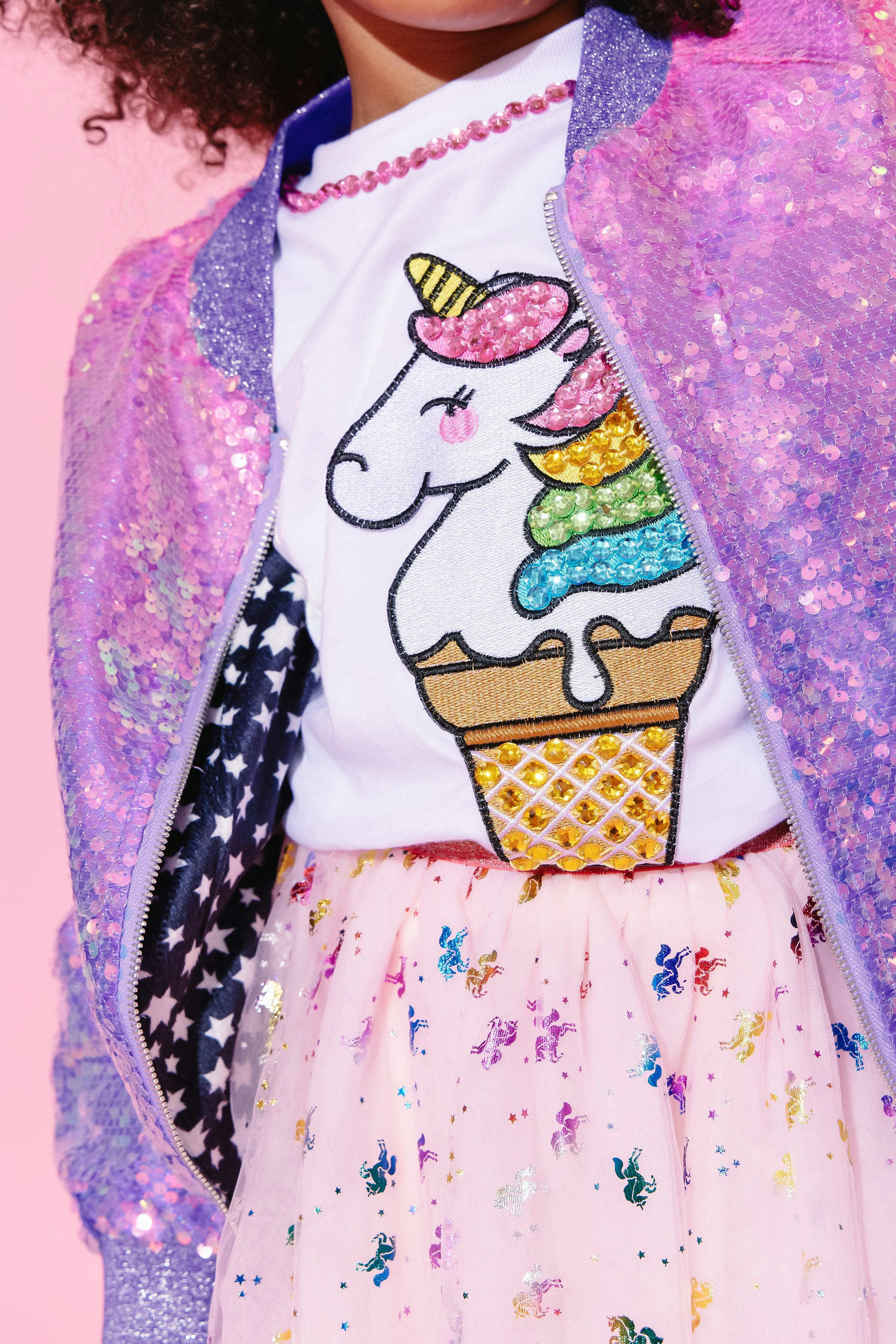 Rhinestone Gem Crew Neck Tee