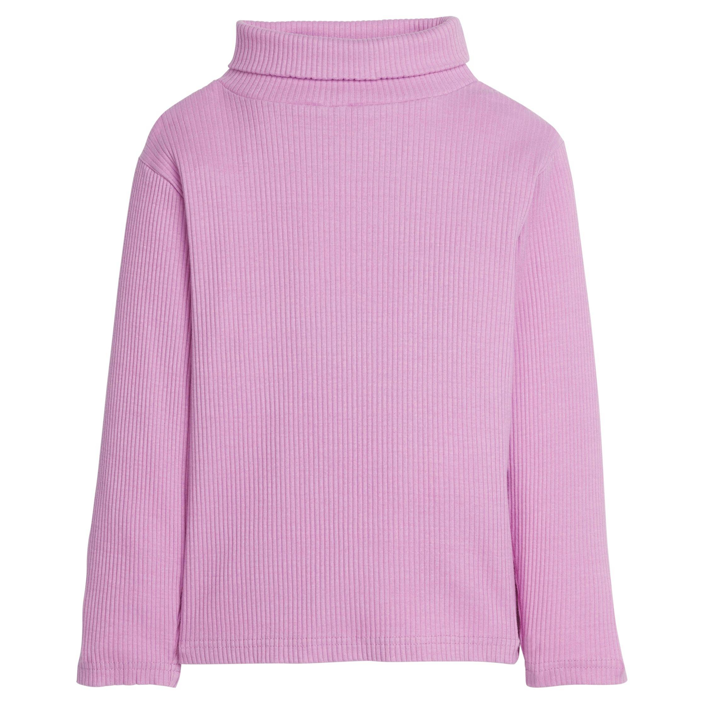 Stretchy Ribbed Long Sleeve Turtleneck Sweatshirt
