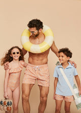 Orange Flowers Boys' Swim Shorts