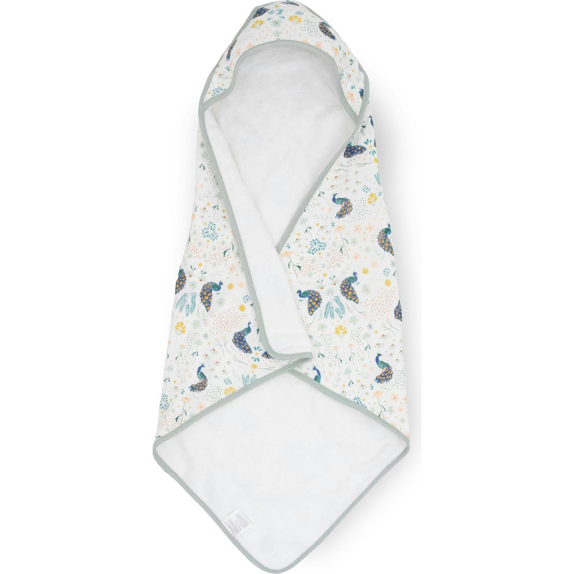 Infant Hooded Towel - Peacock
