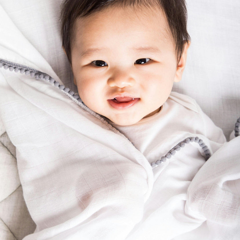 Bamboo Pom Pom Swaddle