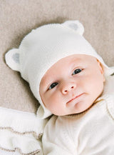 Baby Teddy Hat in White