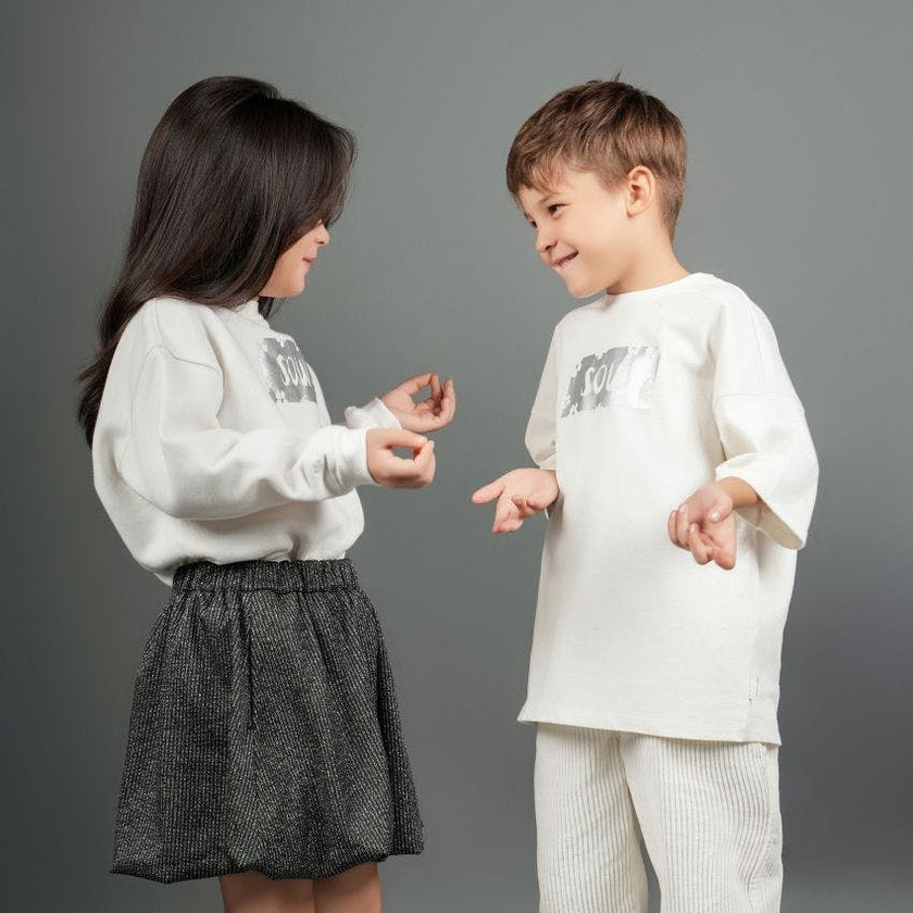 Relaxed Organic Fleece Sweatshirt With SOW print
