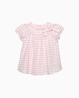Gingham Puff Sleeve Top