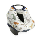 Cotton Muslin Car Seat Canopy - Dino Friends