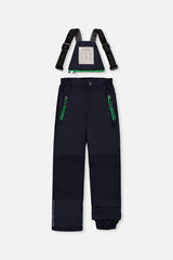 Two Piece Play Snowsuit Blue and Green Checkered Print with Navy Pants