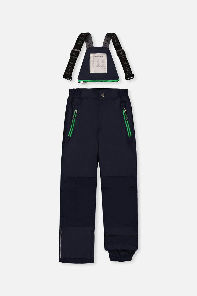 Two Piece Play Snowsuit Blue and Green Checkered Print with Navy Pants