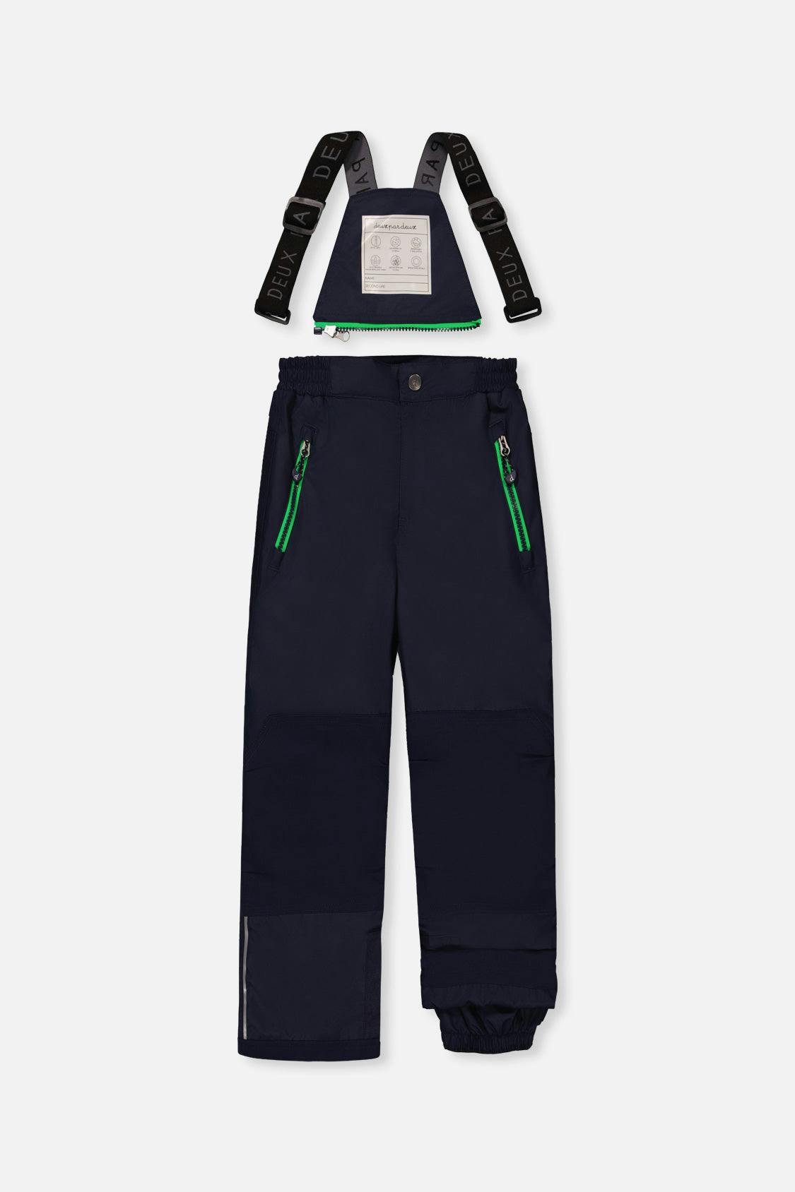 Two Piece Play Snowsuit Blue and Green Checkered Print with Navy Pants