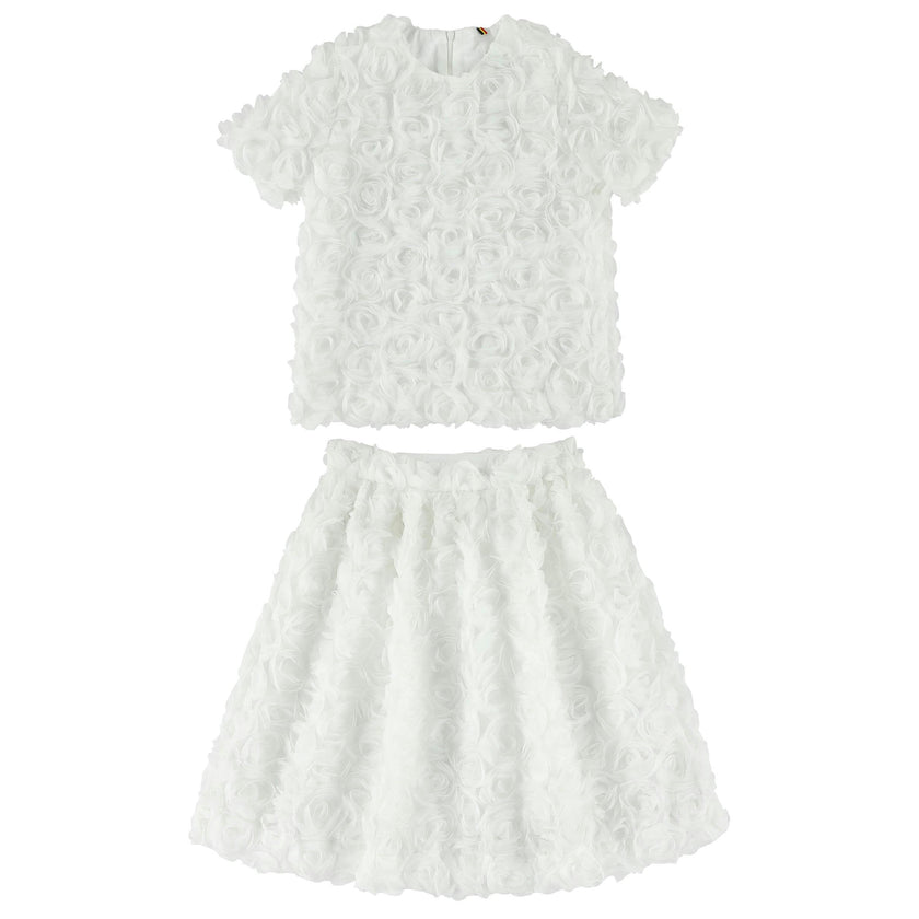 CAROLINE BOSMANS Rose Appliqué Blouse