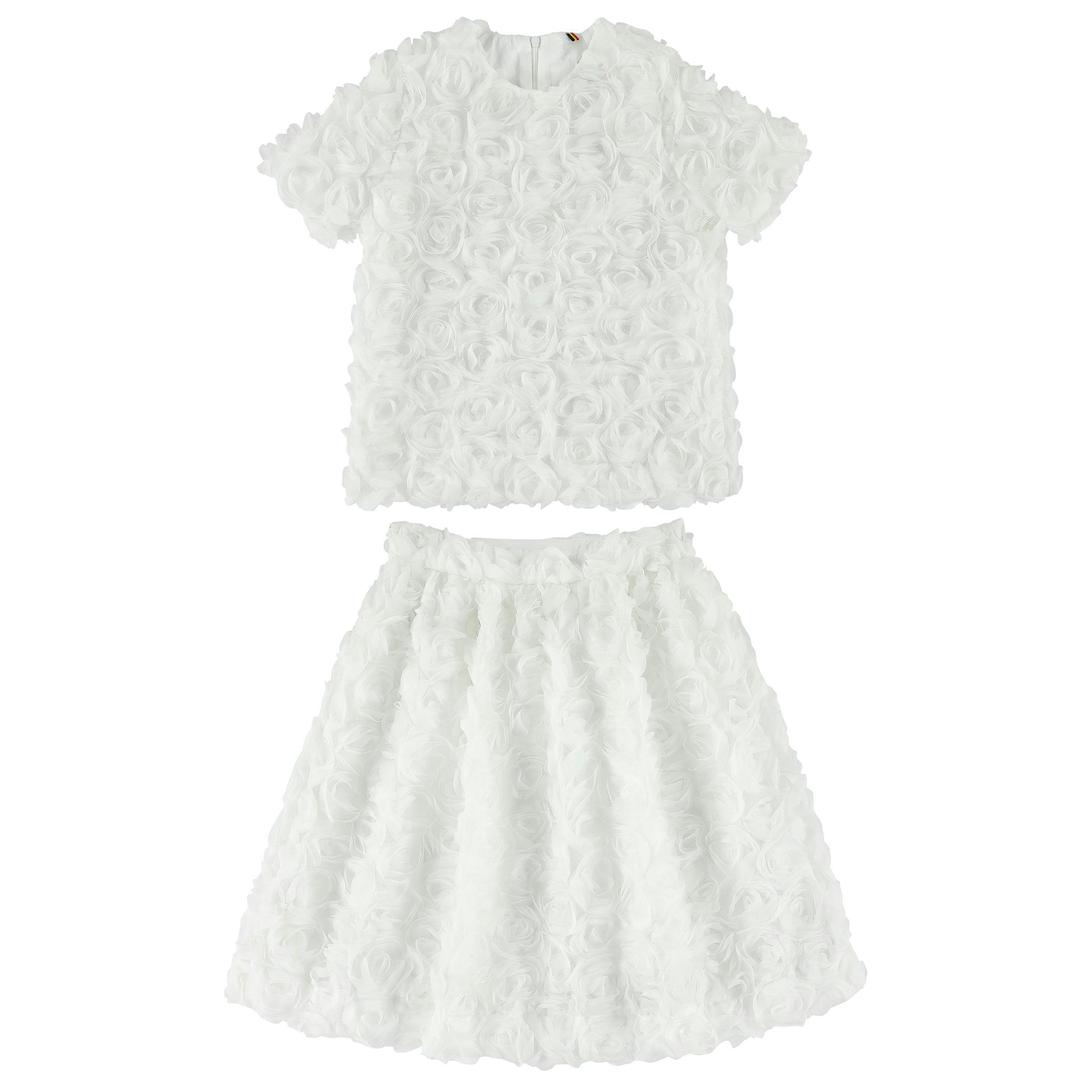 CAROLINE BOSMANS Rose Appliqué Blouse