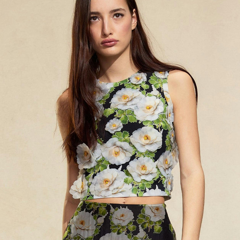 Cornelia Flower Appliques Top