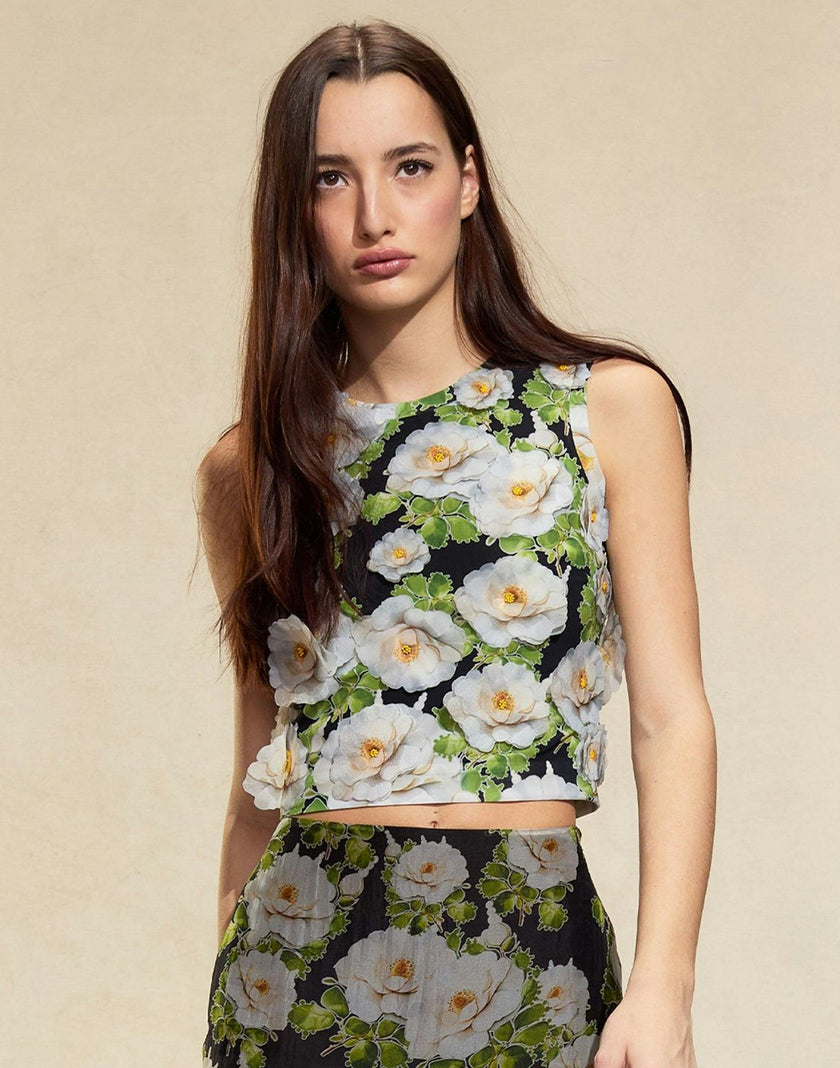 Cornelia Flower Appliques Top