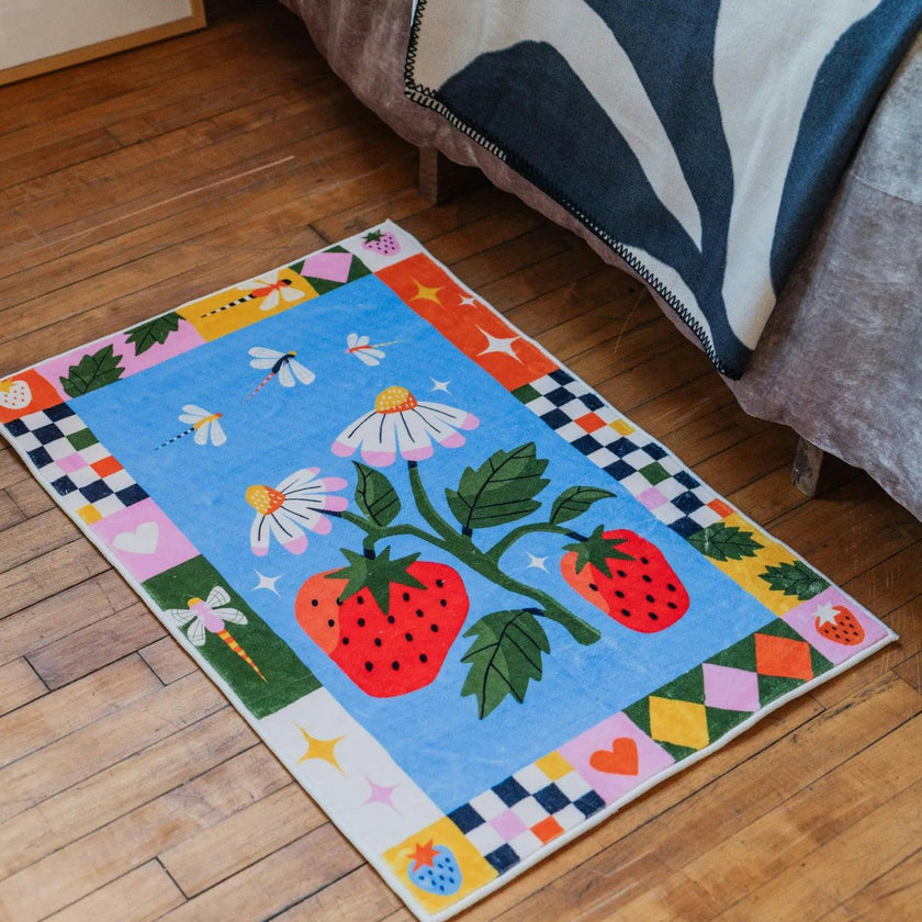 Strawberry Patch Magic Rug by Megan Roy