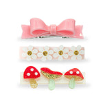 Mushroom Red and Bow Hair Clips -SPR