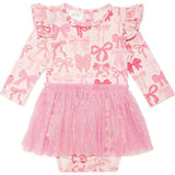 Coquette Bow Long Sleeve Tutu Bodysuit