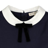 French Look Ponte Dress with Bow
