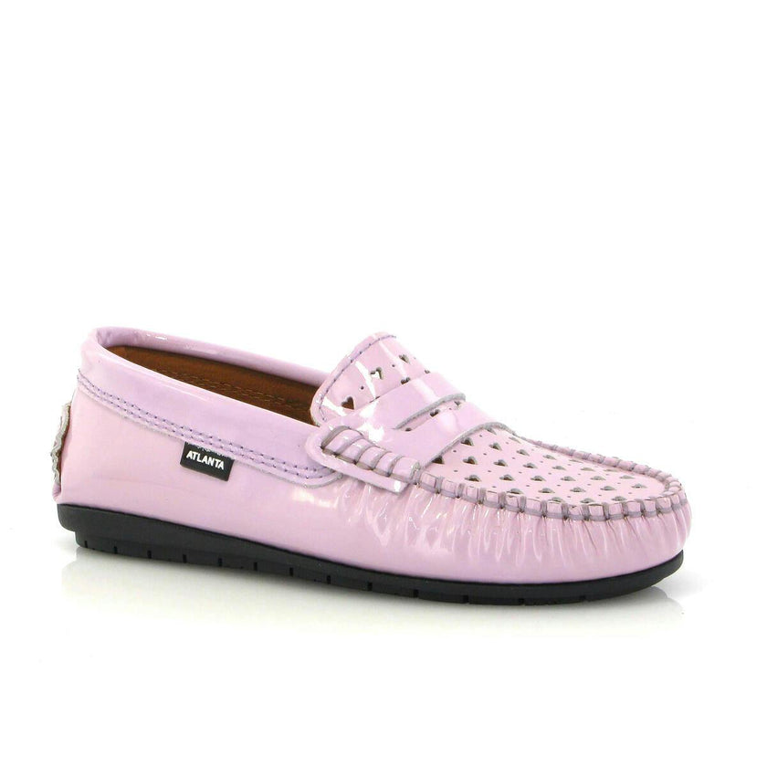 032 Walkers - violet patent with hearts