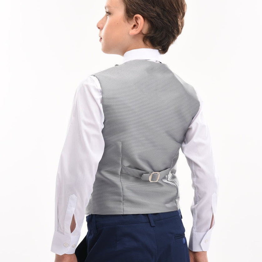 Gray Pin Vest and Bowtie