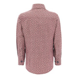 Red Dandelion Print Dress Shirt
