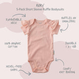 RORY 10-Pack Short Sleeve Ruffle Bodysuits