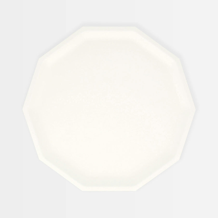 Cream Decagon Compostable Side Plates