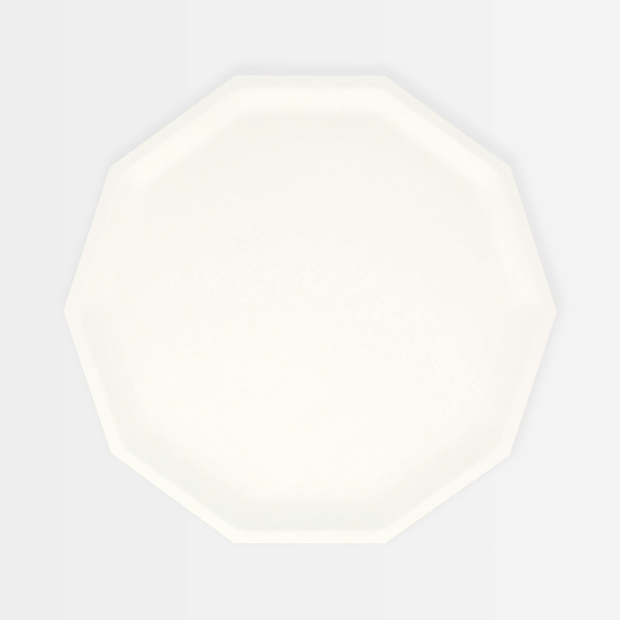 Cream Decagon Compostable Side Plates