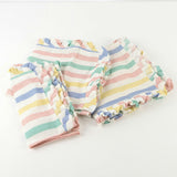 Multicolored Stripe Ruffle Napkins