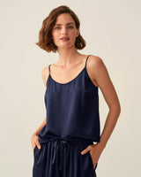 Women's Silk Cami in Navy
