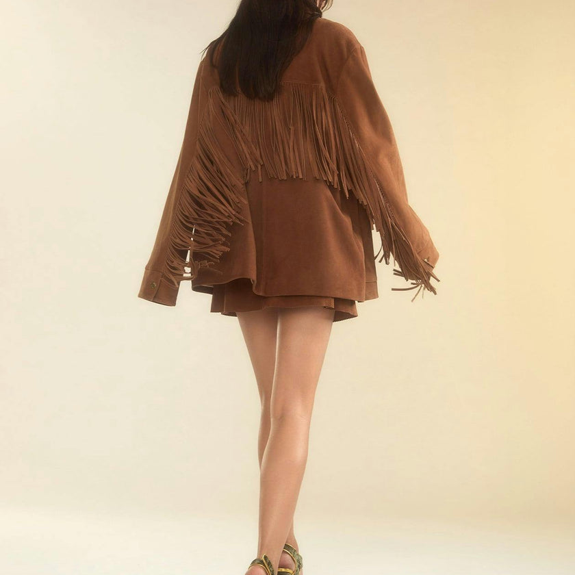 Westward Fringe Suede Jacket