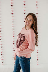 Women's Pullover Love in Rose Brown