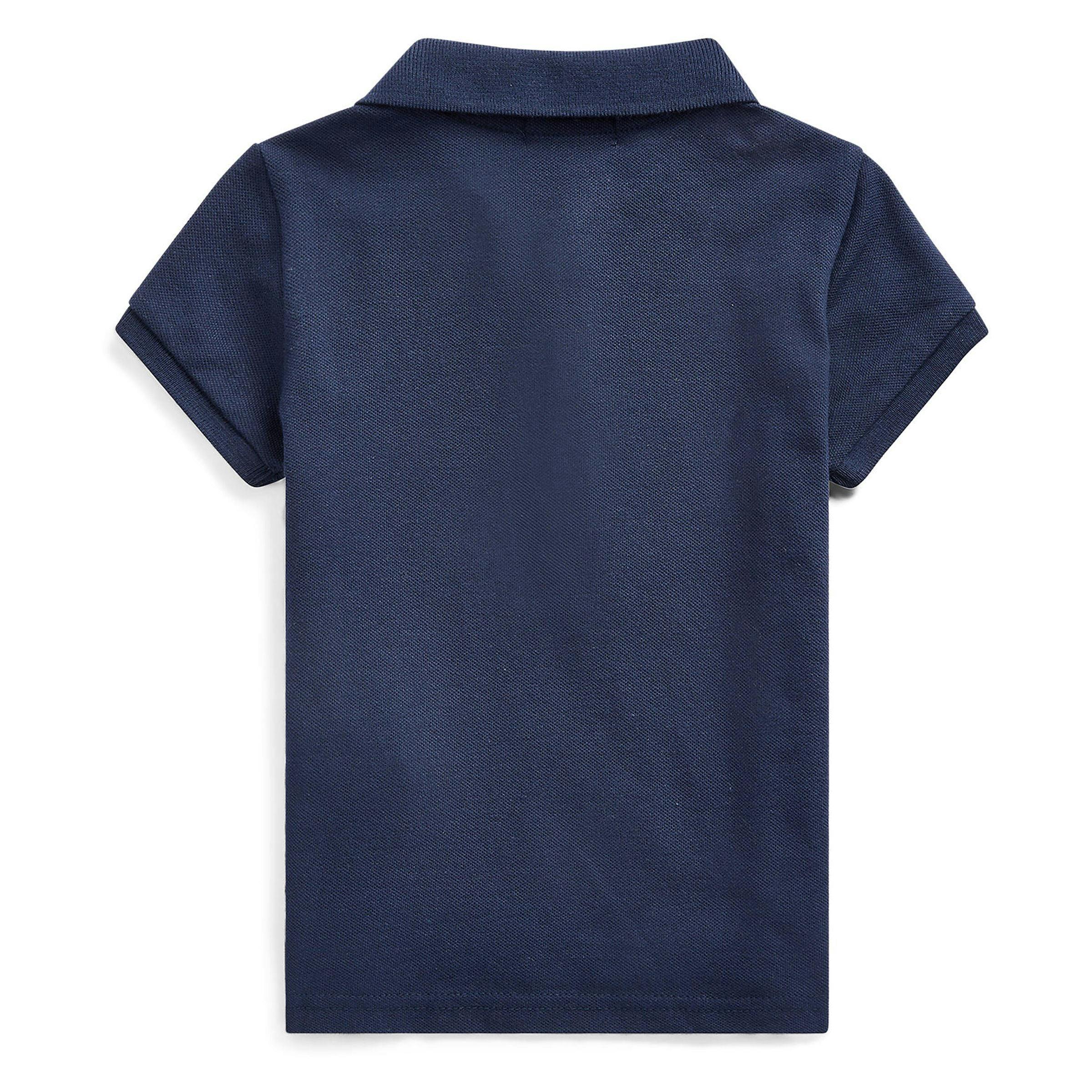 Navy Stretch Cotton Polo